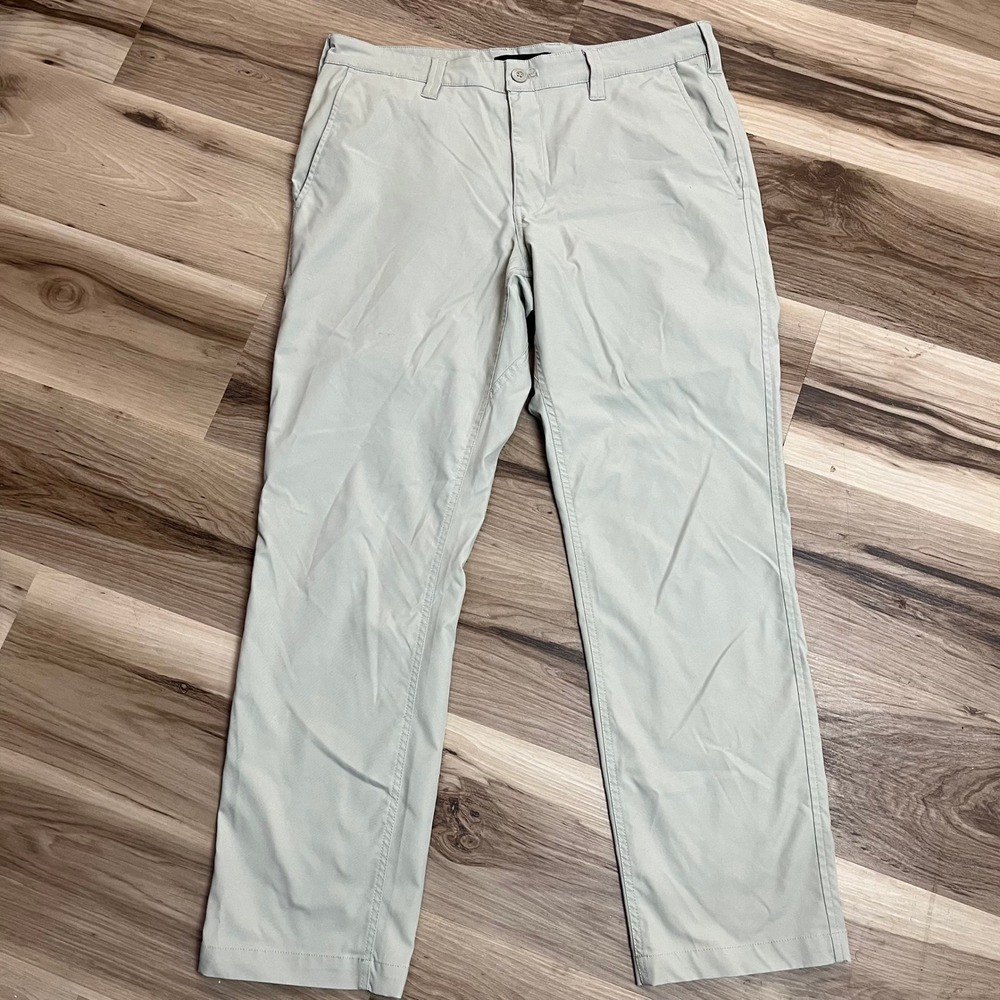 BLUFFWORKS Ascender Chino Pants Mens 34x29 Beige Tan Performance Travel Travel